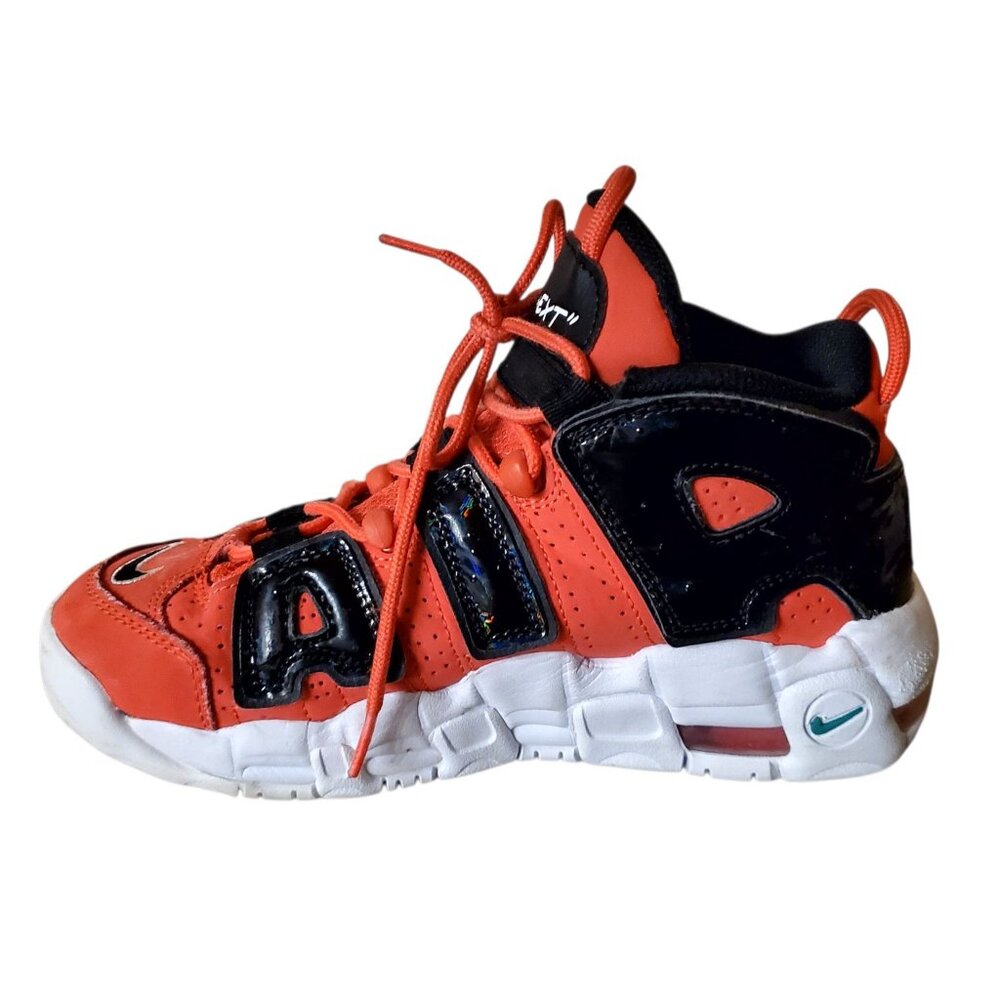 Nike Air More Uptempo Red Black Basketball Shoes 6Y - Picture 4 of 14